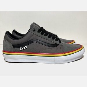 Vans Skate Old Skool Rasta Gray Men’s 7 EUC PopCush DURACAP